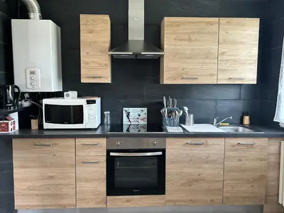 Cuisine ou kitchenette dans l'établissement Pause tranquille entre châteaux, nature & Beauval