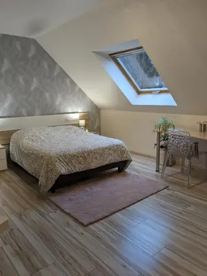Un ou plusieurs lits dans un hébergement de l'établissement Maison Du cerf - proche du circuit et du golf des 24H