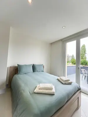 Un ou plusieurs lits dans un hébergement de l'établissement MikeS Amboise