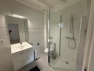 Salle de bains dans l'établissement Gîte la Maladrie