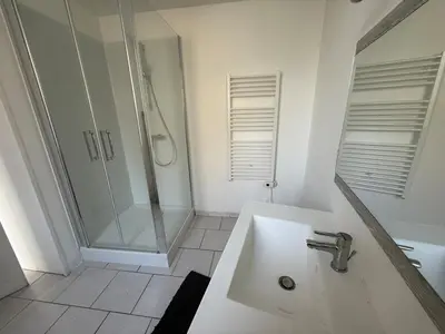 Salle de bains dans l'établissement Gîte la Maladrie