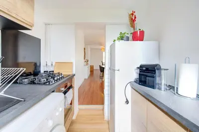 Cuisine ou kitchenette dans l'établissement Le Nid Tourangeau