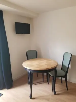 Télévision ou salle de divertissement dans l'établissement appartement cosy avec jardin Amboise