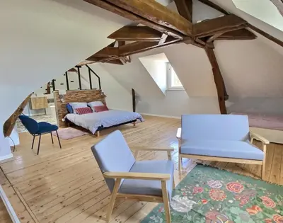 Coin salon dans l'établissement Villa, vue panoramique Loire Blois