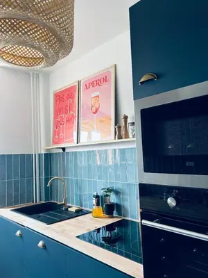 Cuisine ou kitchenette dans l'établissement Nid doux