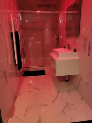Salle de bains dans l'établissement Gîte romantique Le GLAMOUR