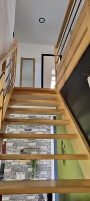 Un ou plusieurs lits superposés dans un hébergement de l'établissement Chambres B&B proche circuit des 24h du Mans