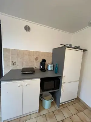 Cuisine ou kitchenette dans l'établissement La petite maison