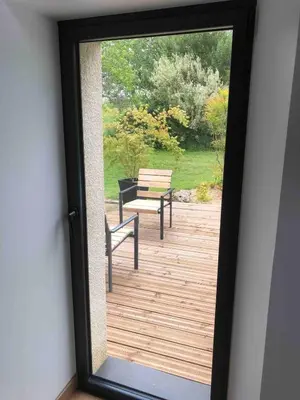 Balcon ou terrasse dans l'établissement Petite maison dans fosse troglodytes