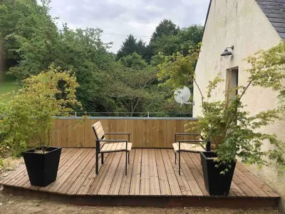 Balcon ou terrasse dans l'établissement Petite maison dans fosse troglodytes