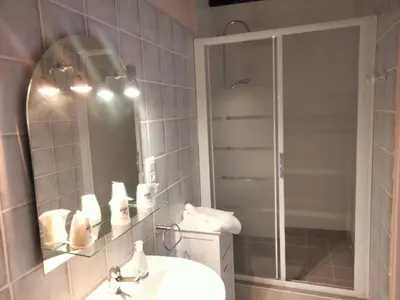Salle de bains dans l'établissement À l'orée du bocage