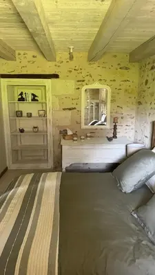 Un ou plusieurs lits dans un hébergement de l'établissement Gîte entier - Alleu des Bois