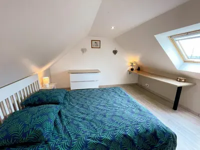 Un ou plusieurs lits dans un hébergement de l'établissement Charmant gîte à Chailles près de Blois avec jardin et WIFI - FR-1-491-468
