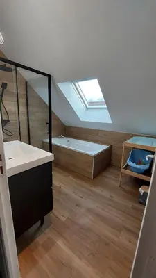 Un ou plusieurs lits dans un hébergement de l'établissement Gîte familial proche d'Amboise