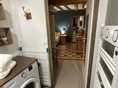 Cuisine ou kitchenette dans l'établissement Gîte spacieux en Touraine avec jardin et terrasse, proche vignobles - FR-1-381-605