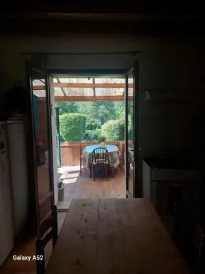 Balcon ou terrasse dans l'établissement Maison rustique à la campagne