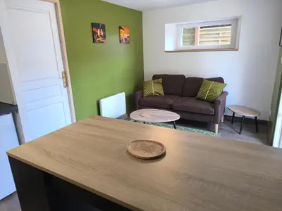Coin salon dans l'établissement Gites les Bon' aparte gite 3