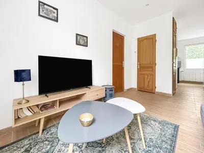 Télévision ou salle de divertissement dans l'établissement Studio douillet, proche tram & bus
