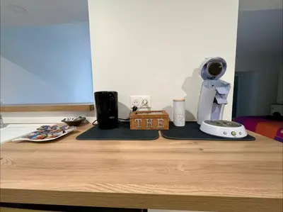 Plateau bouilloire dans l'établissement La Calcicienne