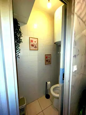 Salle de bains dans l'établissement Le nid des Landes