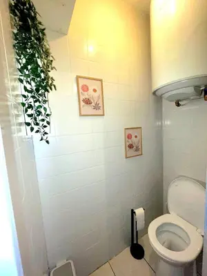 Salle de bains dans l'établissement Le nid des Landes