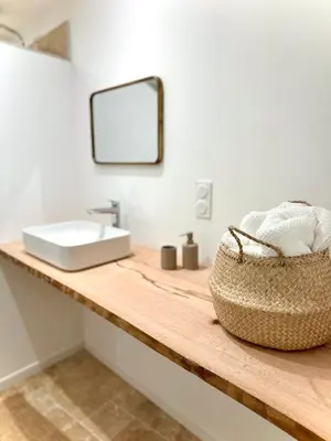Salle de bains dans l'établissement Les Voûtes de Blois
