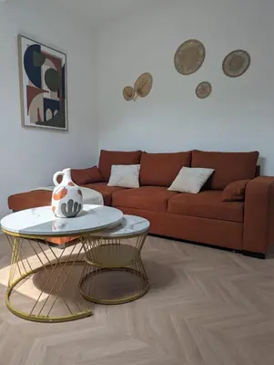 Coin salon dans l'établissement Sirius 3 - Superbe appartement centre ville pour 4 Personnes
