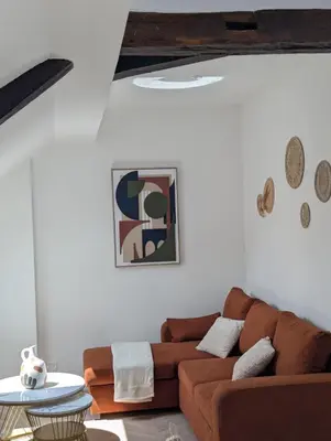 Coin salon dans l'établissement Sirius 3 - Superbe appartement centre ville pour 4 Personnes