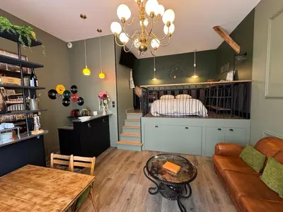 Cuisine ou kitchenette dans l'établissement Le petit Berthelot au cœur de Tours