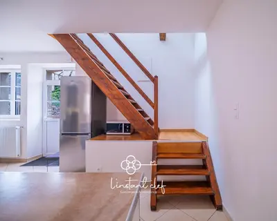 Cuisine ou kitchenette dans l'établissement Douceur bucolique, jardin & mezzanine cosy
