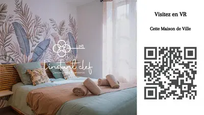 Un ou plusieurs lits dans un hébergement de l'établissement Douceur bucolique, jardin & mezzanine cosy
