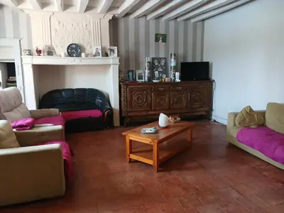 Coin salon dans l'établissement Ferme Beauchêne
