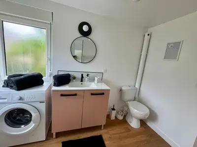 Salle de bains dans l'établissement Les Chouettes