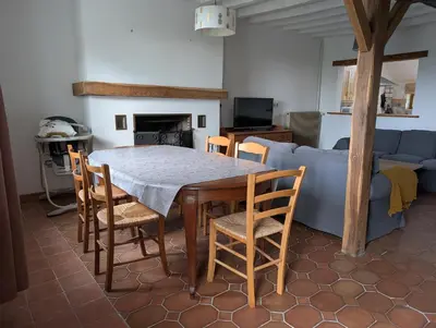 Cuisine ou kitchenette dans l'établissement Les Hiboux