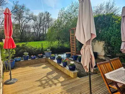 Jardin de l'établissement Les Reflets de l 'Indre