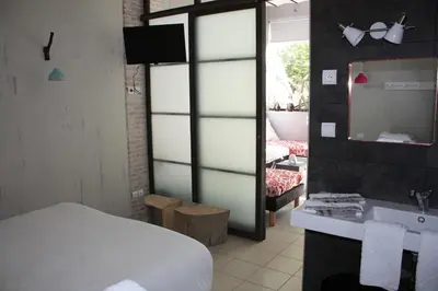 Un ou plusieurs lits dans un hébergement de l'établissement L'Atelier K - Lofts à louer à Blois - Chambord