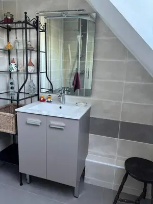 Salle de bains dans l'établissement Le Fleuriau - Tours, Loire Valley