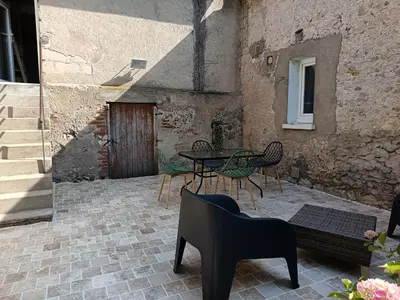 Balcon ou terrasse dans l'établissement Ferme de la Dalbeine