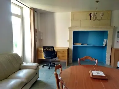 Coin salon dans l'établissement Maison champêtre