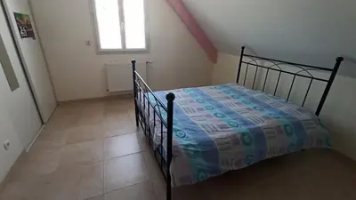 Un ou plusieurs lits dans un hébergement de l'établissement Croix Georgette chambre d'hôte