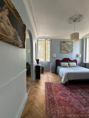 Un ou plusieurs lits dans un hébergement de l'établissement Château des quatre tourelles