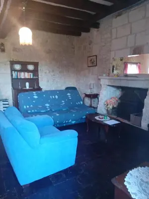Coin salon dans l'établissement Boumelle gites
