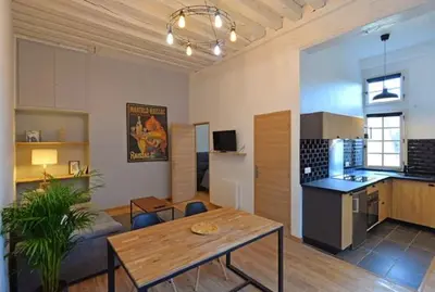 Cuisine ou kitchenette dans l'établissement Appartement coeur de ville