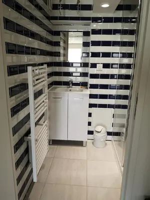 Salle de bains dans l'établissement La Villa