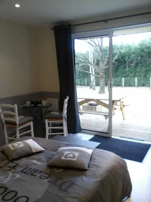 Un ou plusieurs lits dans un hébergement de l'établissement Chambre D'hôte De La Rotterie