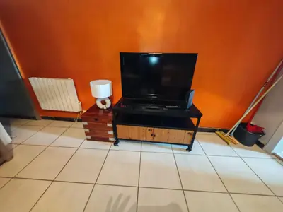 Télévision ou salle de divertissement dans l'établissement T2 COMPLET BLOIS Centre 38 M2-Parking et linge inclus