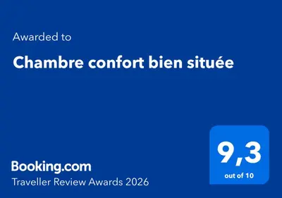Certificat, récompense, panneau ou autre document affiché dans l'établissement Chambre confort bien située