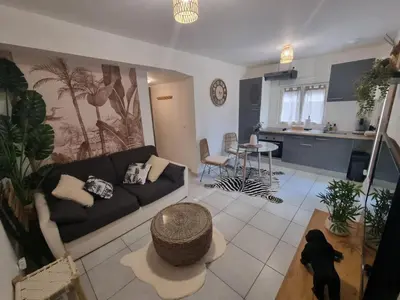 Coin salon dans l'établissement Maison cocon Bali