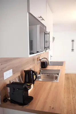 Cuisine ou kitchenette dans l'établissement Joli cocon calme centre Blois
