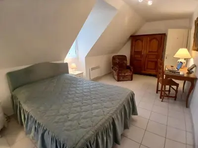 Un ou plusieurs lits dans un hébergement de l'établissement Chambres d'hôtes La Cabriole - Entre Amboise & Chenonceau